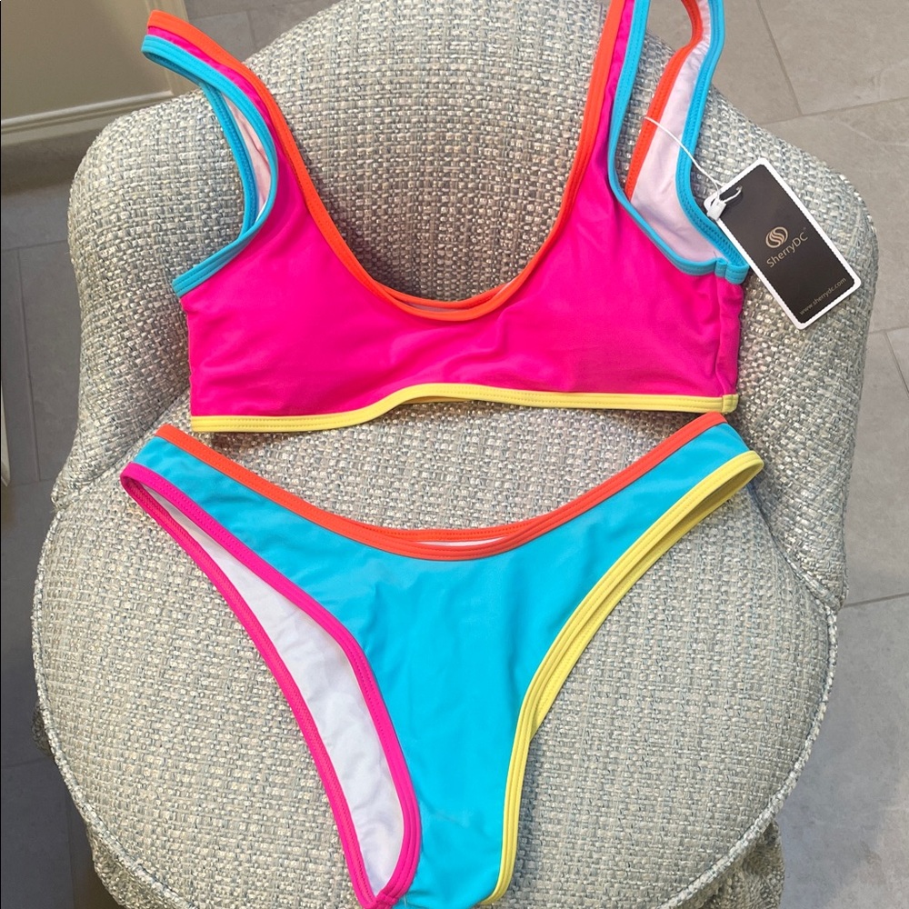 NWT Colorful Bikini Set size small